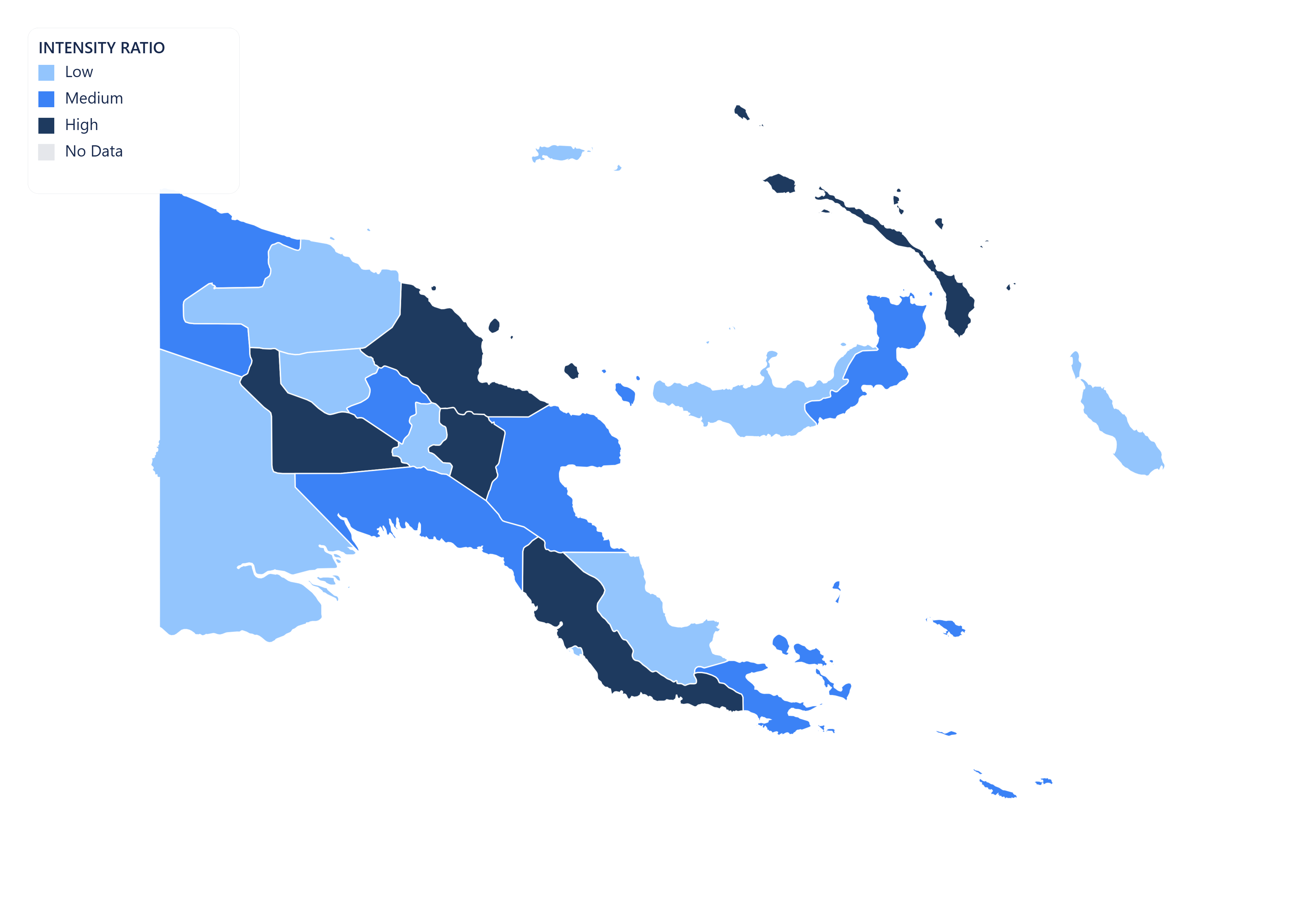 Papua New Guinea choropleth map