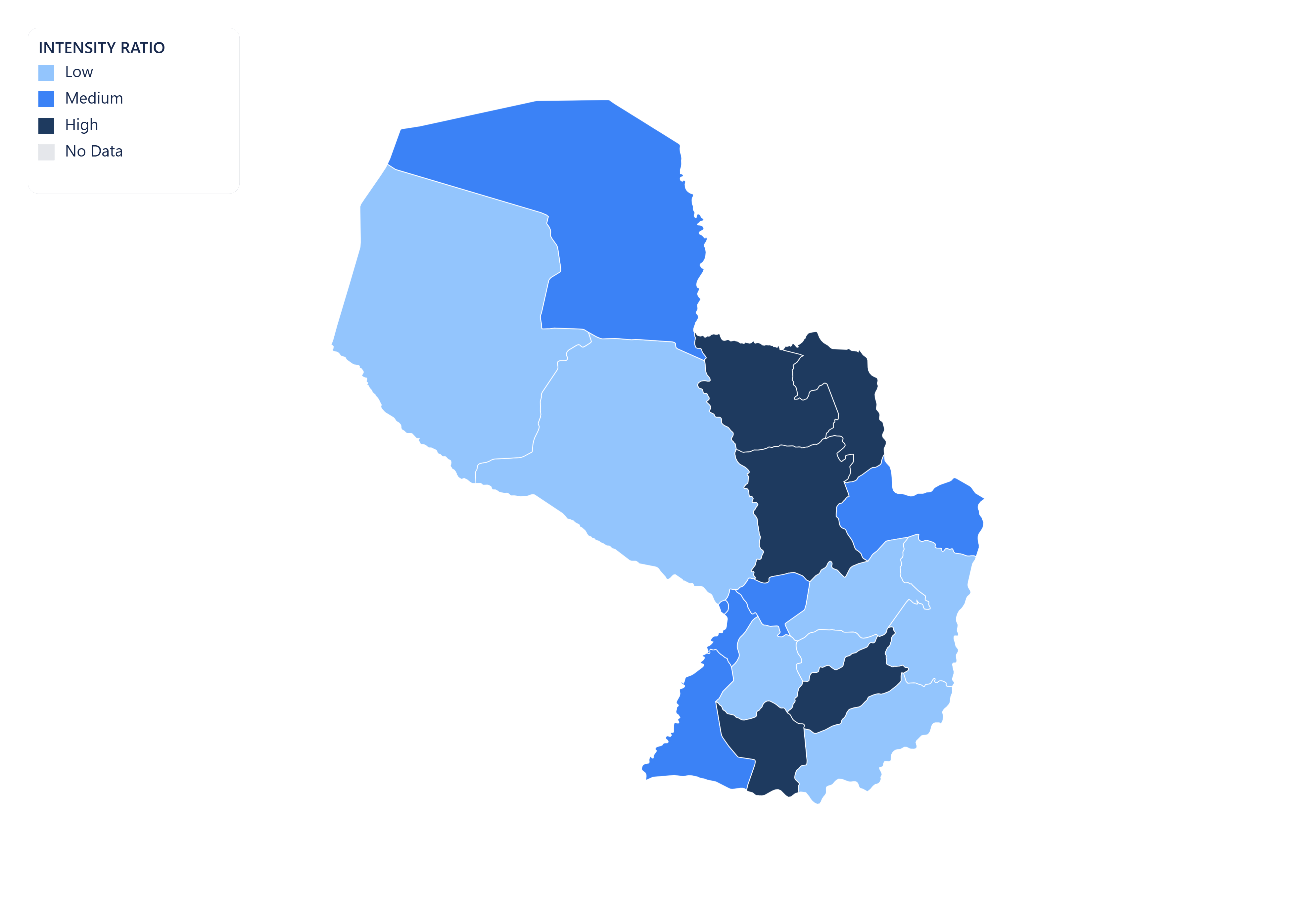 Paraguay choropleth map