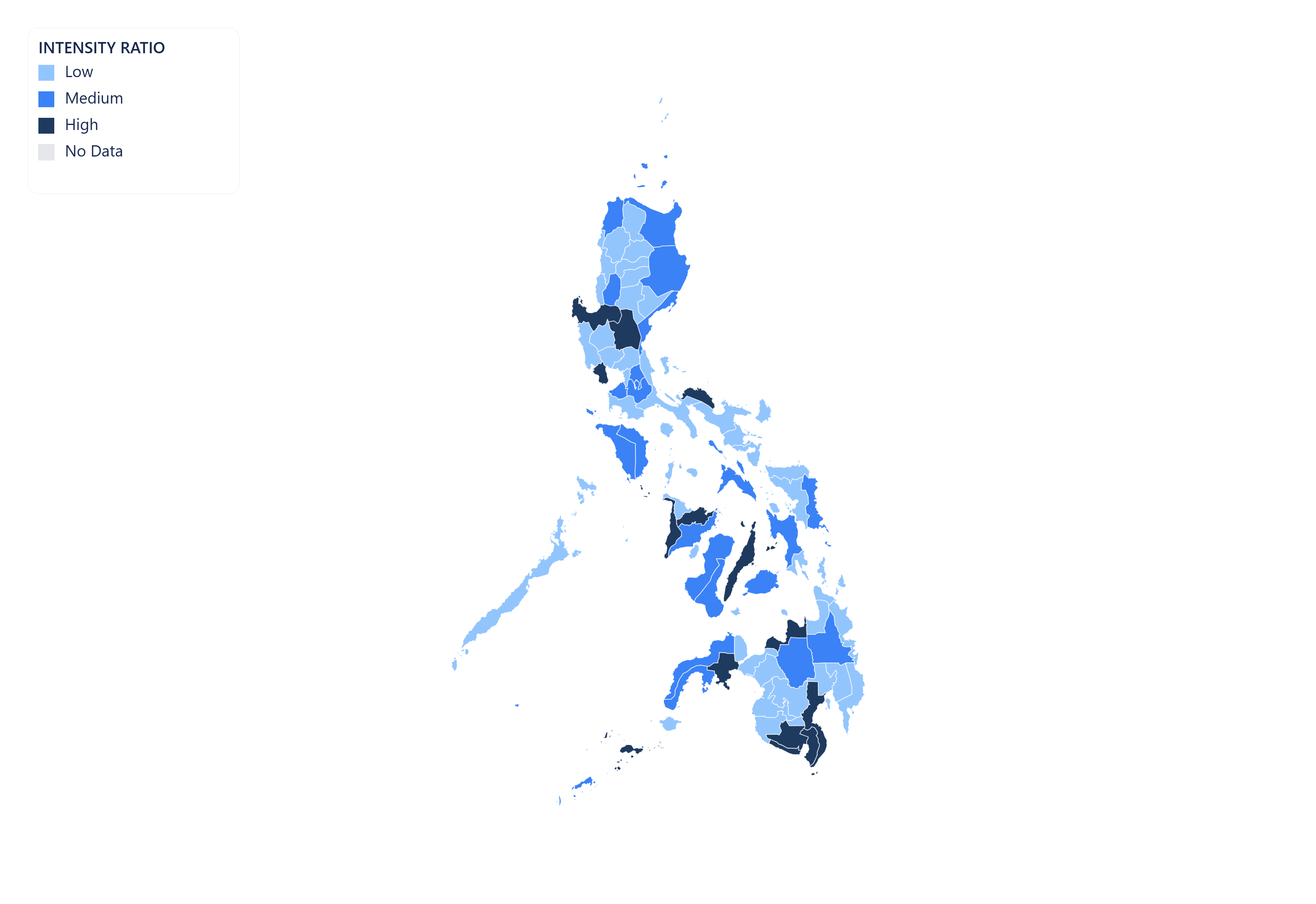Philippines choropleth map