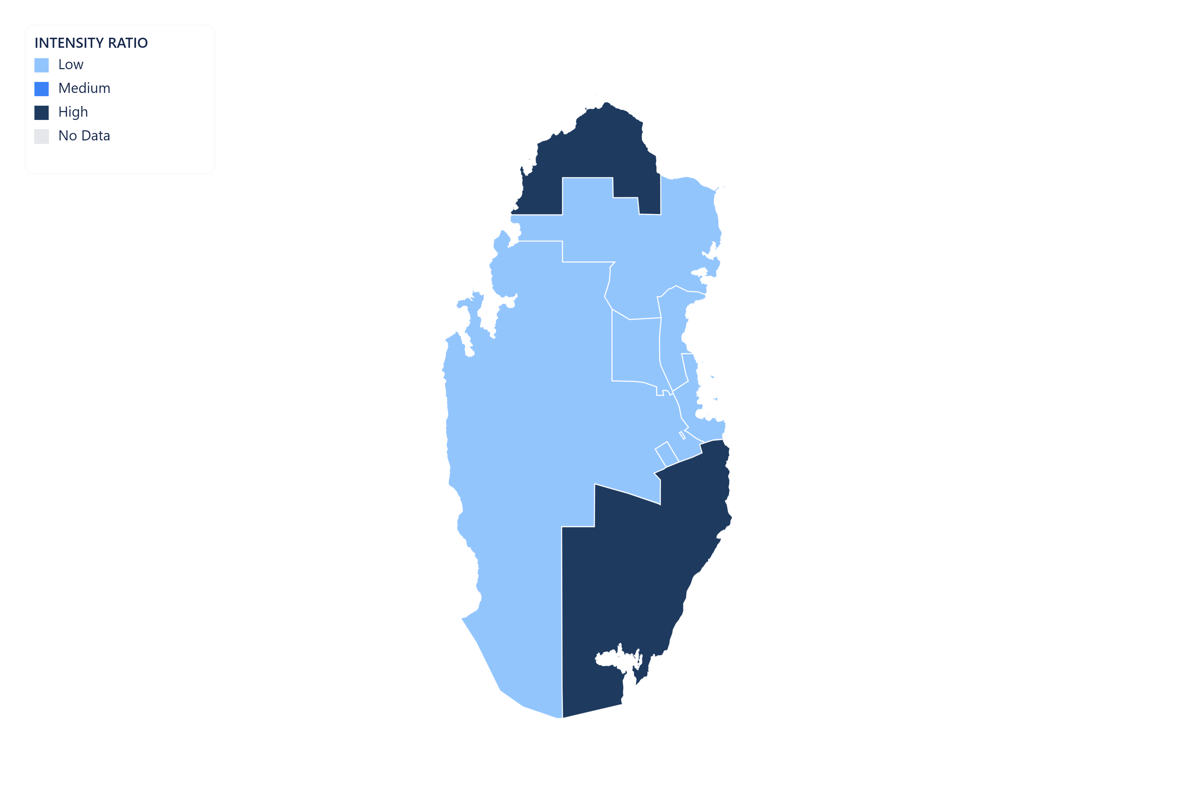 Qatar choropleth map