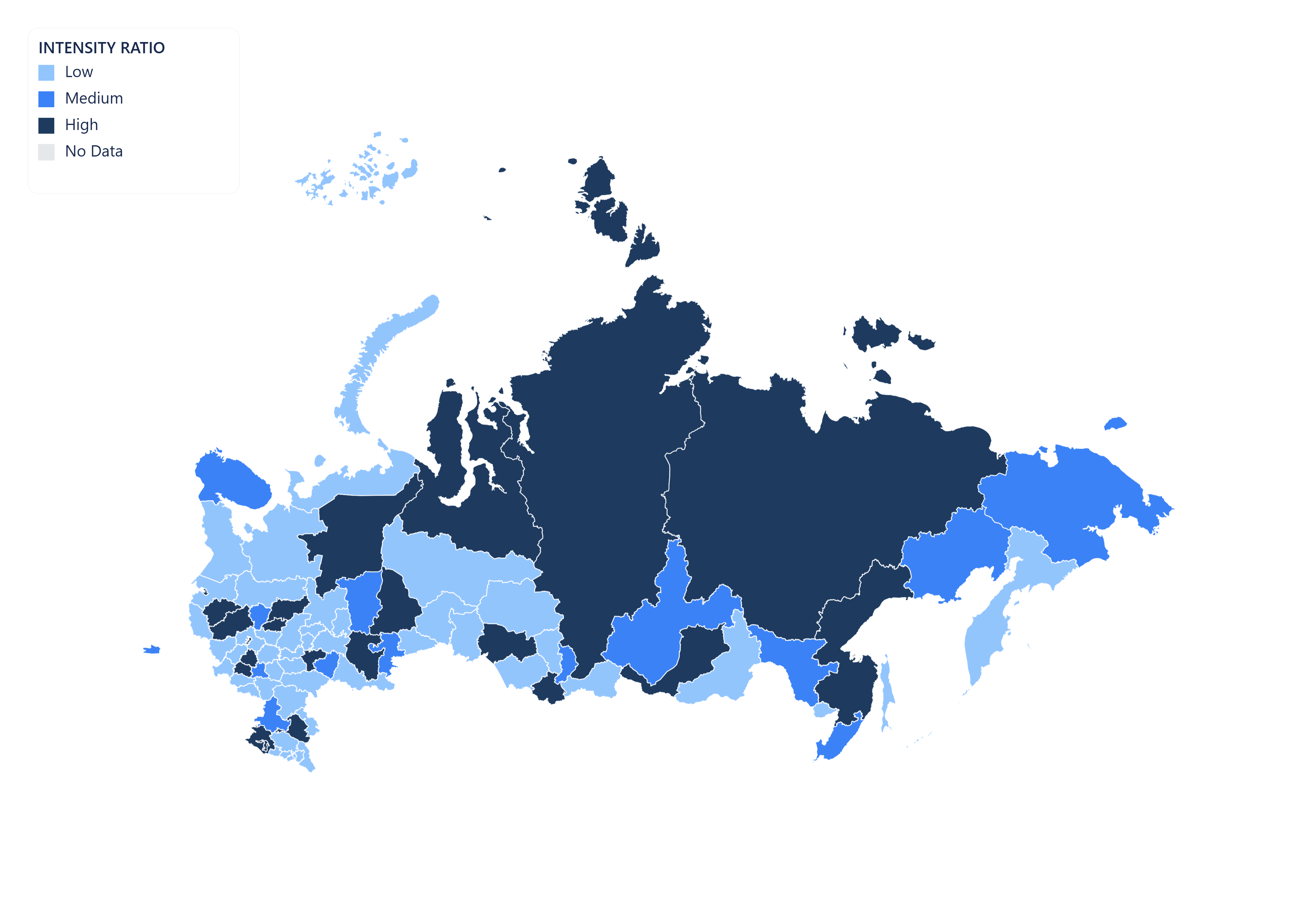 Russia choropleth map