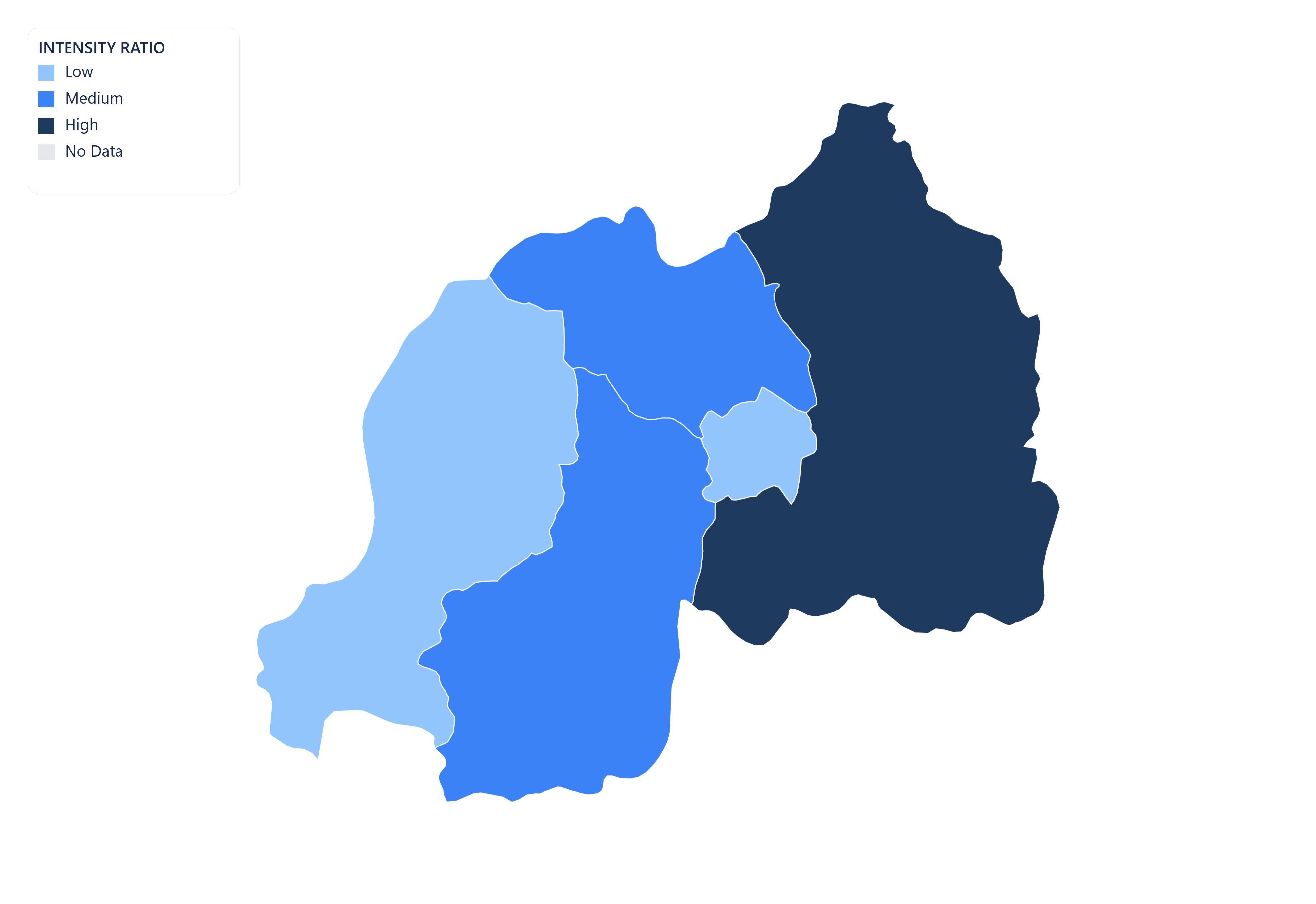 Rwanda choropleth map