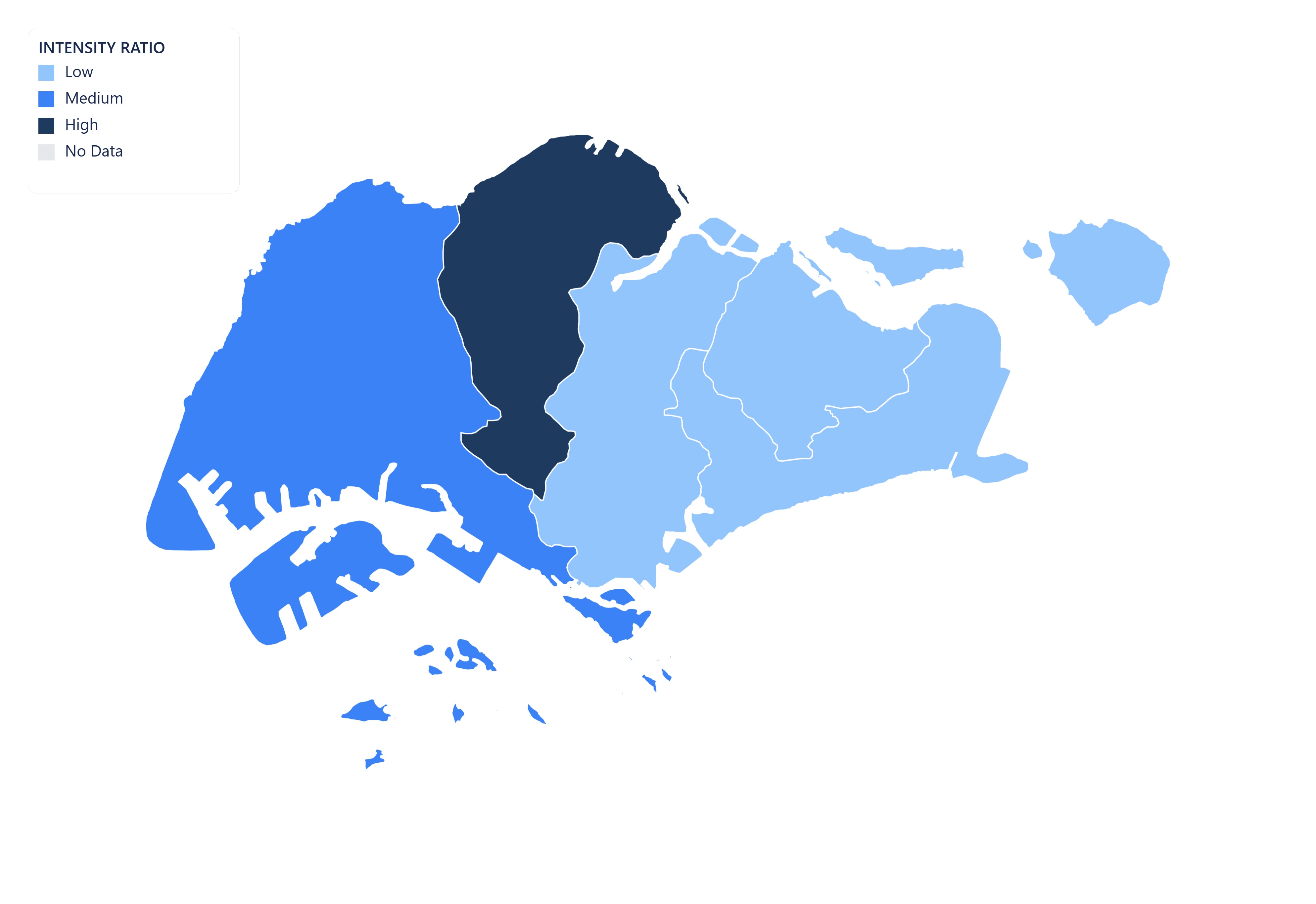 Singapore choropleth map