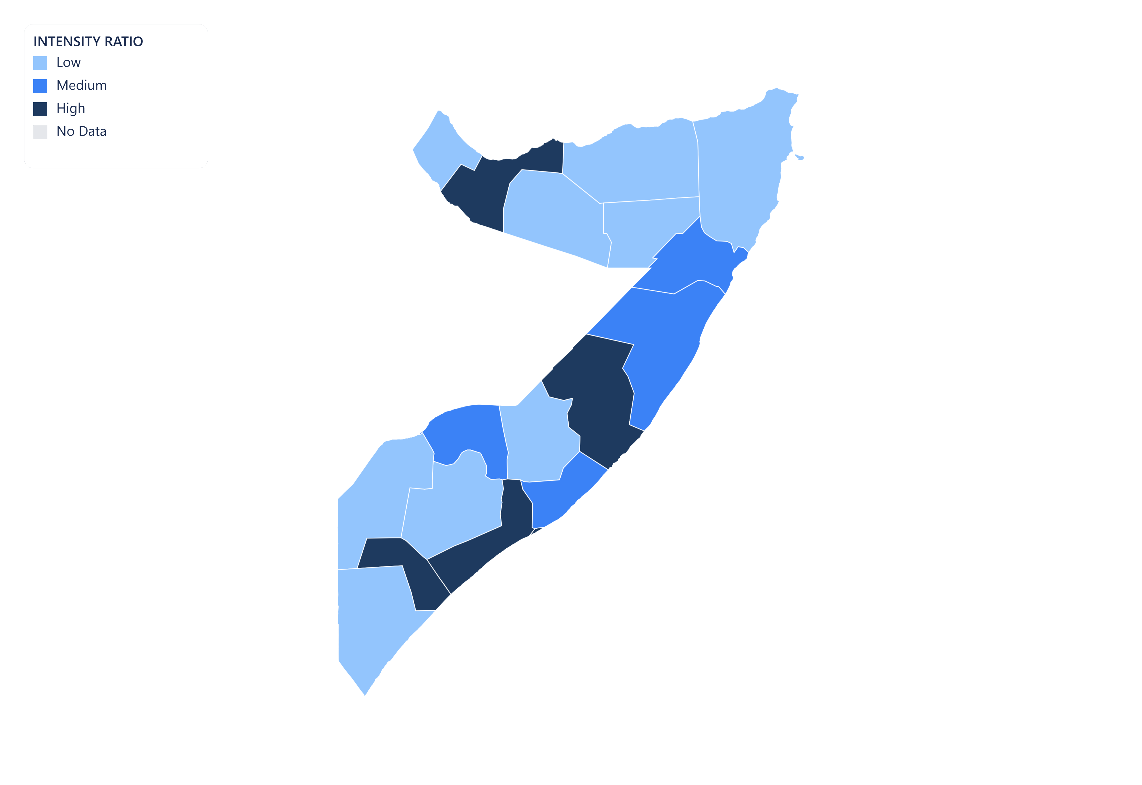 Somalia choropleth map