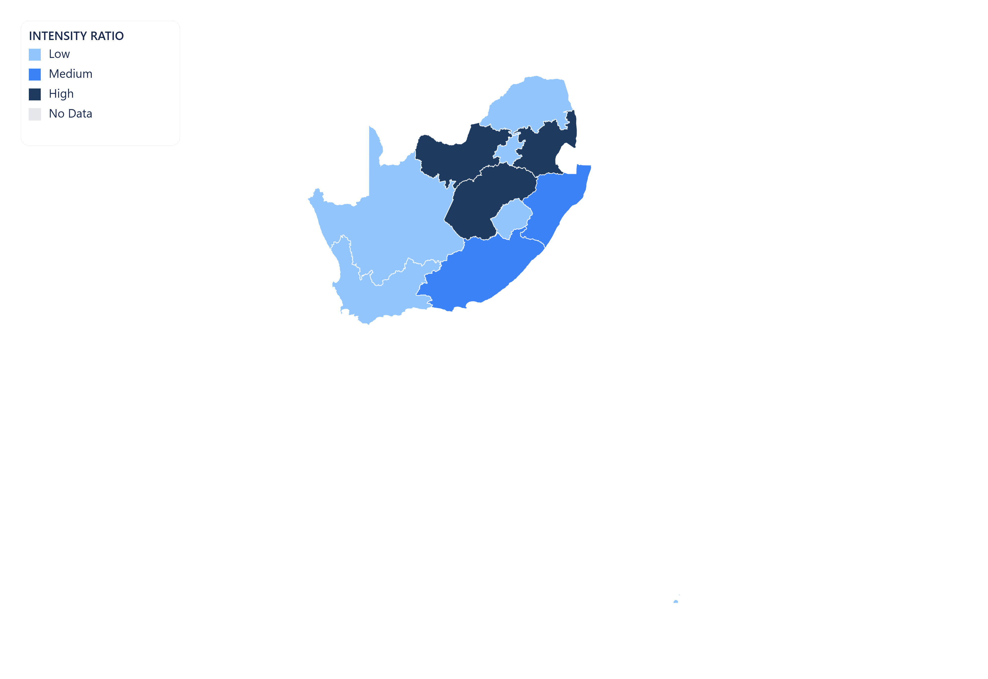 South Africa choropleth map