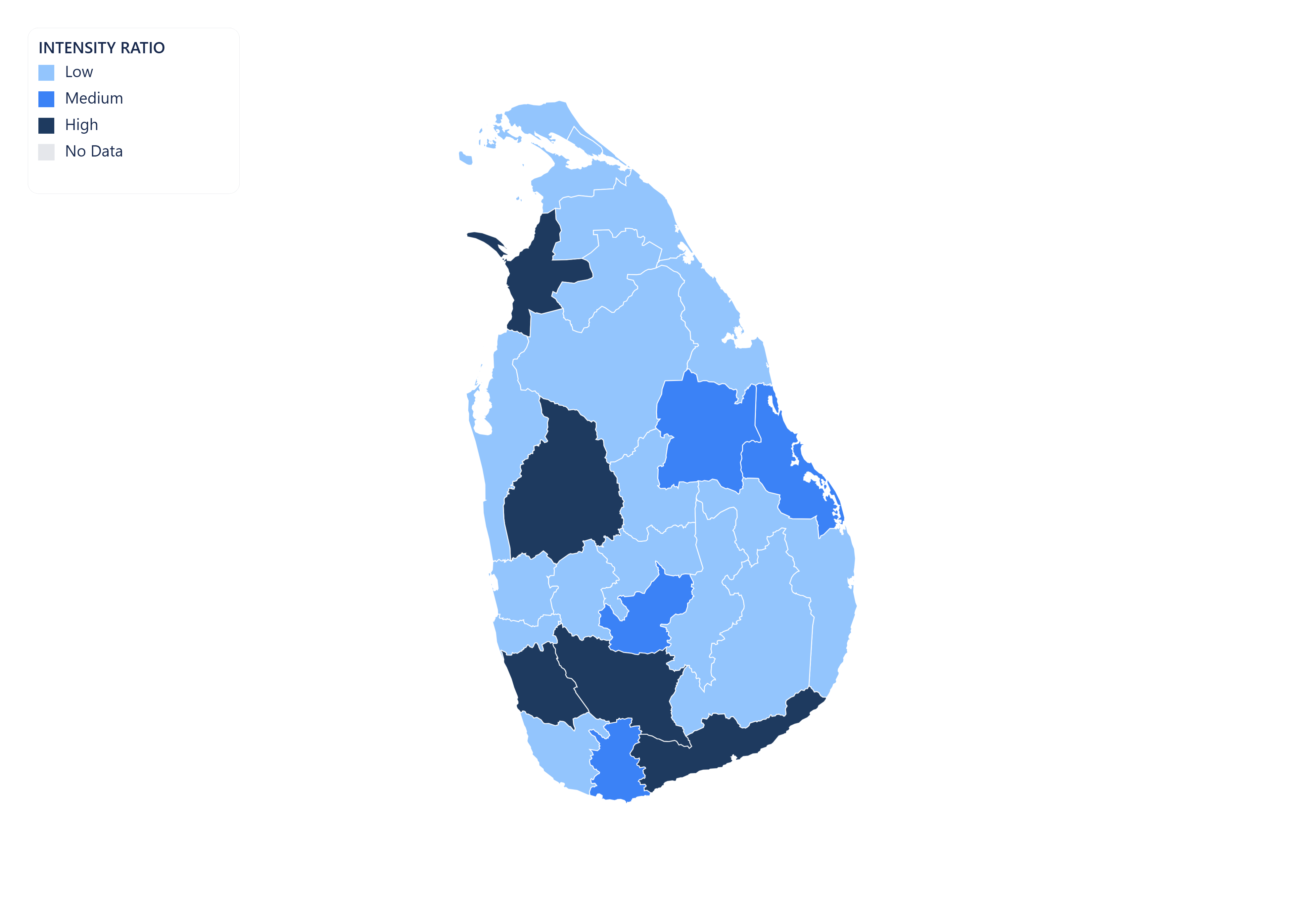 Sri Lanka choropleth map