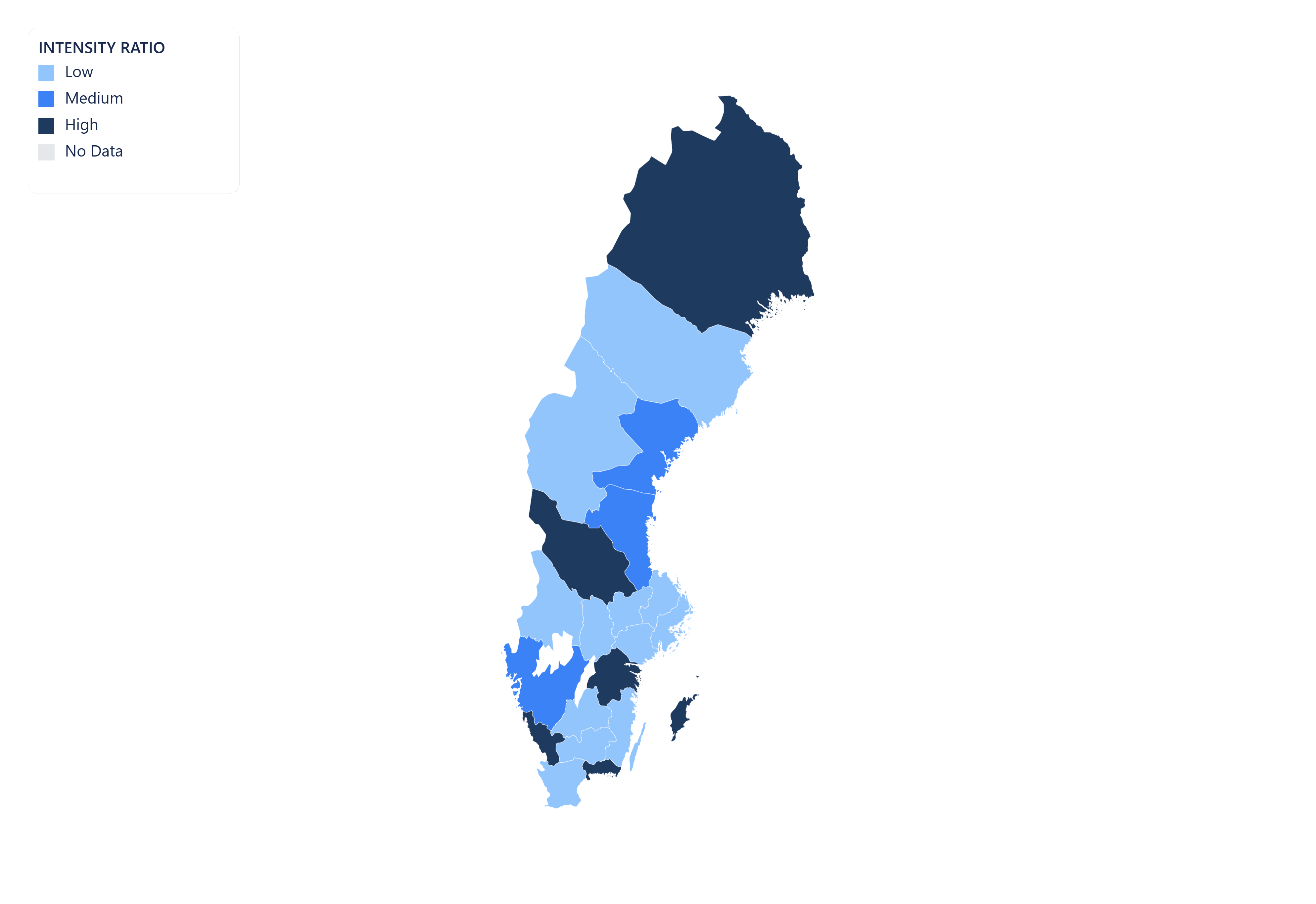 Sweden choropleth map