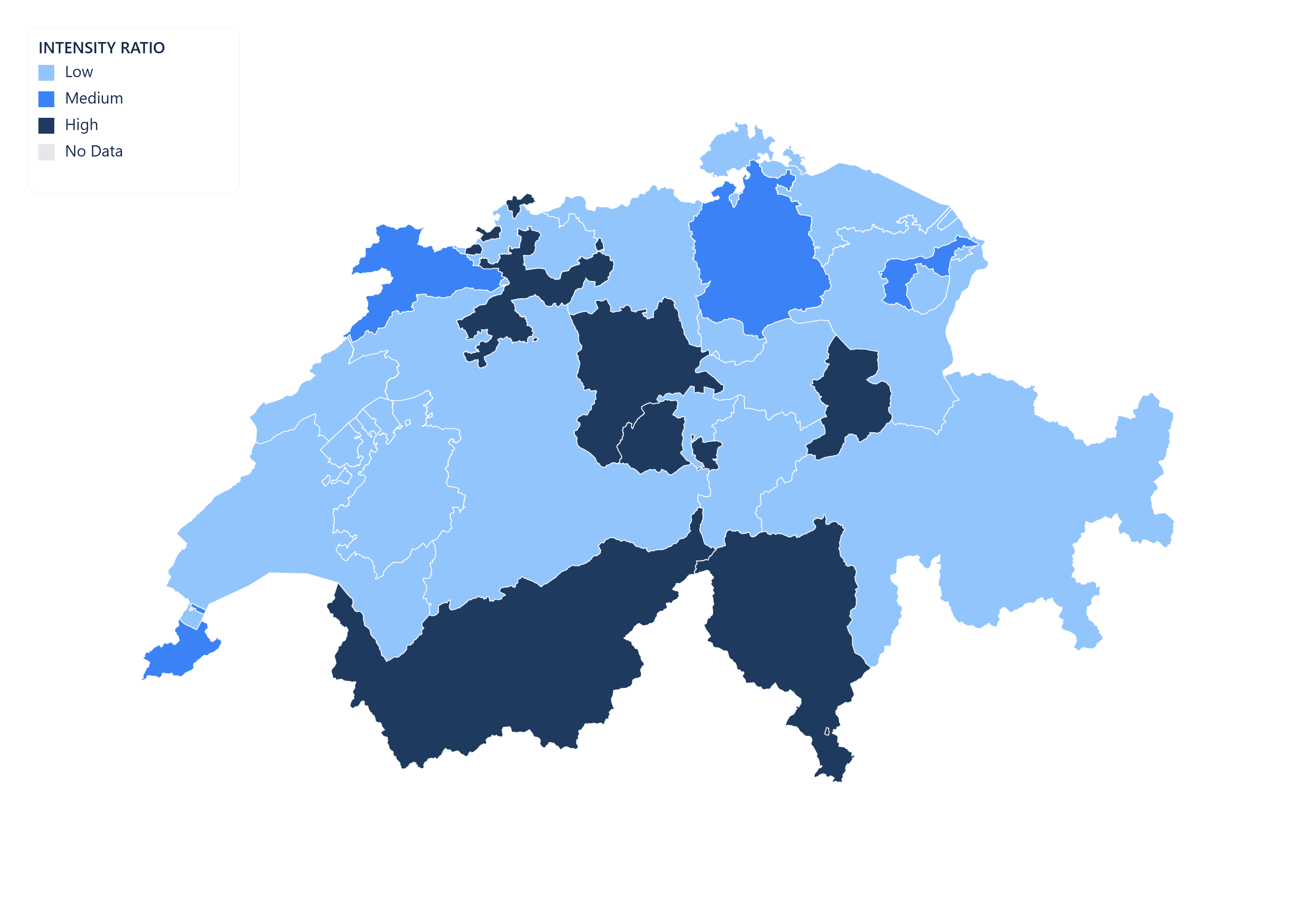 Switzerland choropleth map