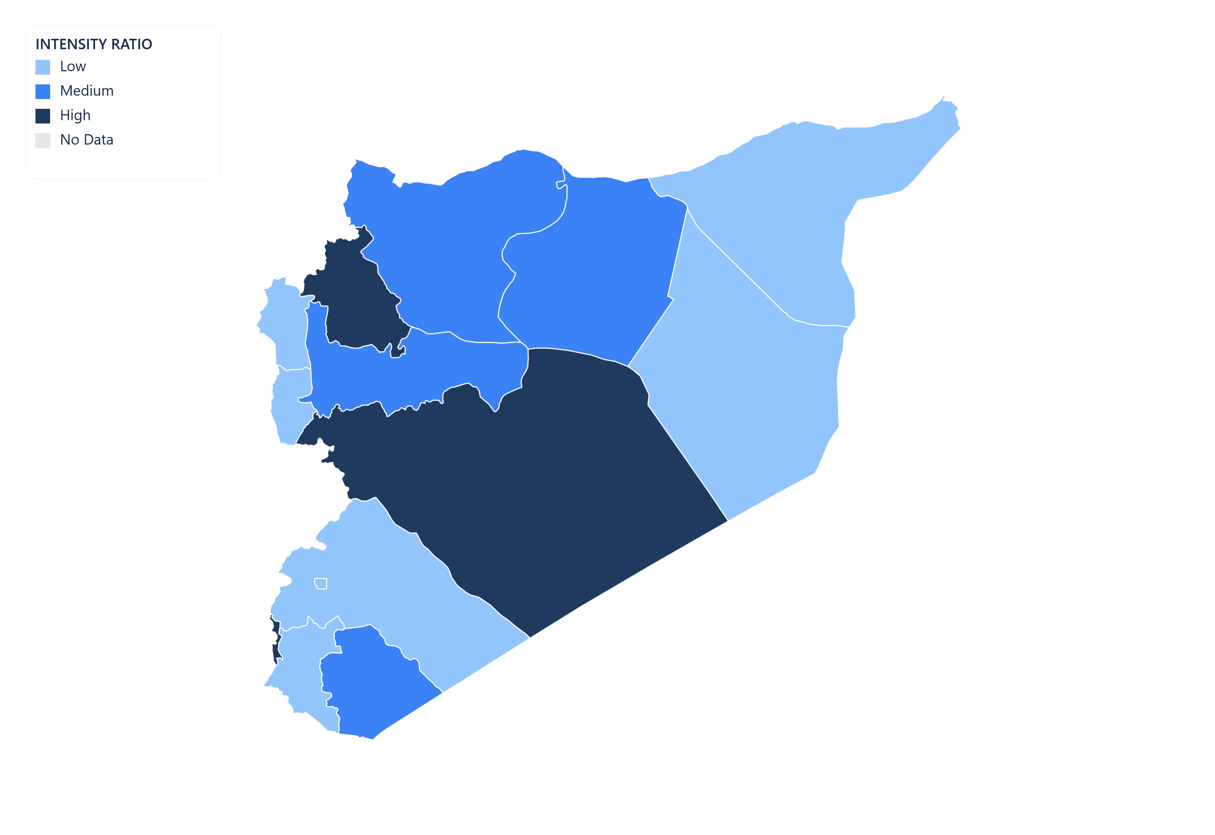 Syria choropleth map