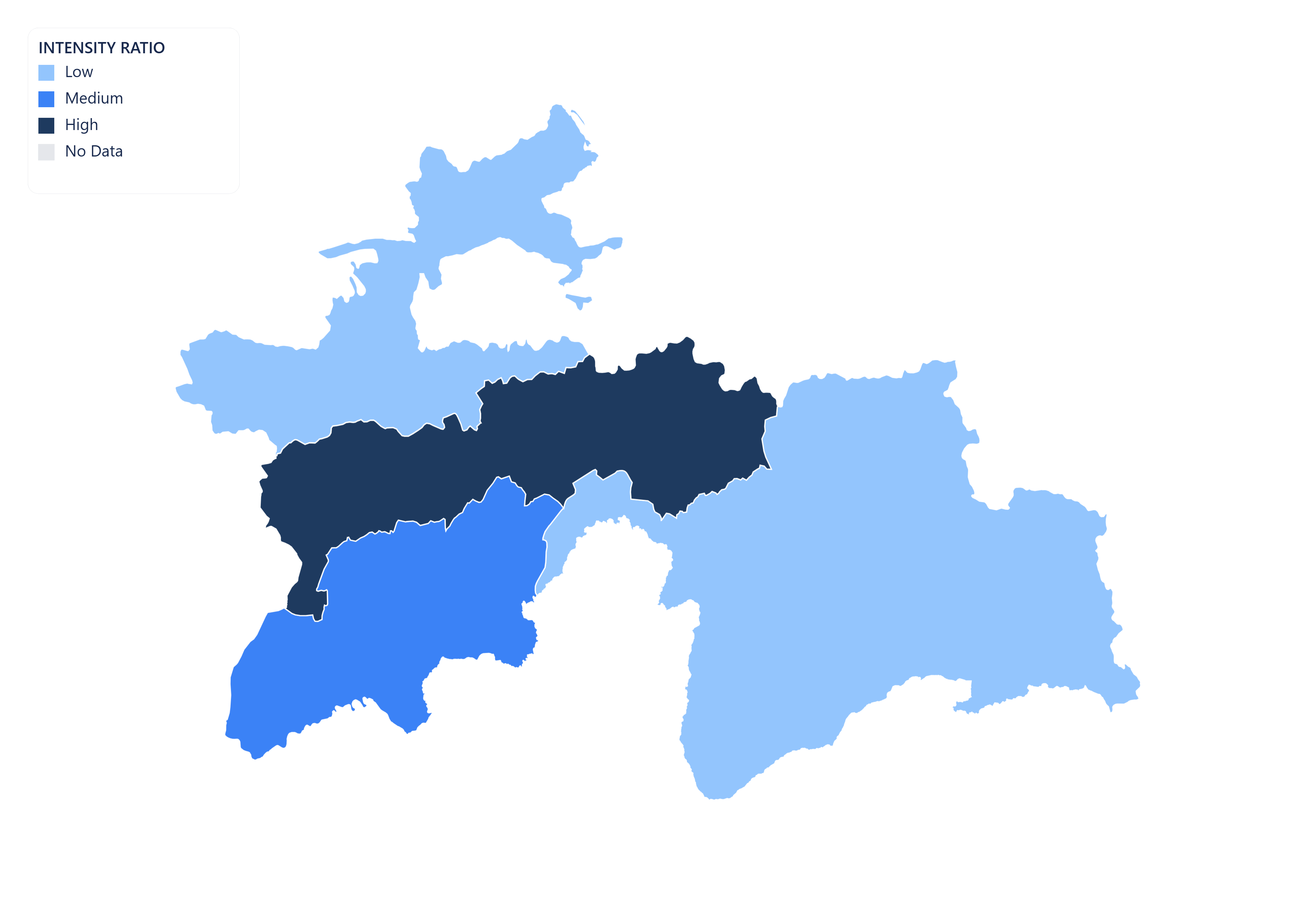 Tajikistan choropleth map