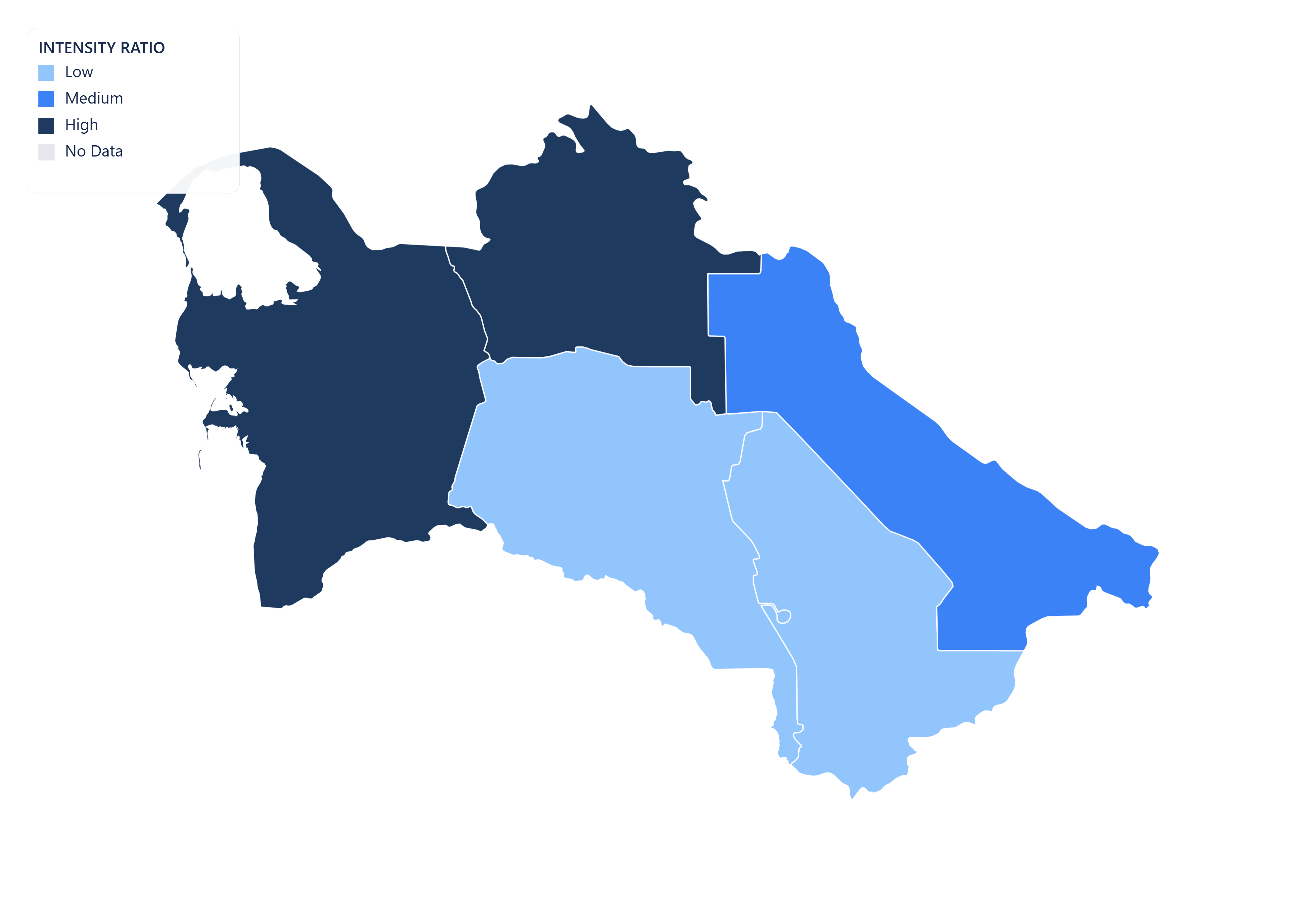 Turkmenistan choropleth map
