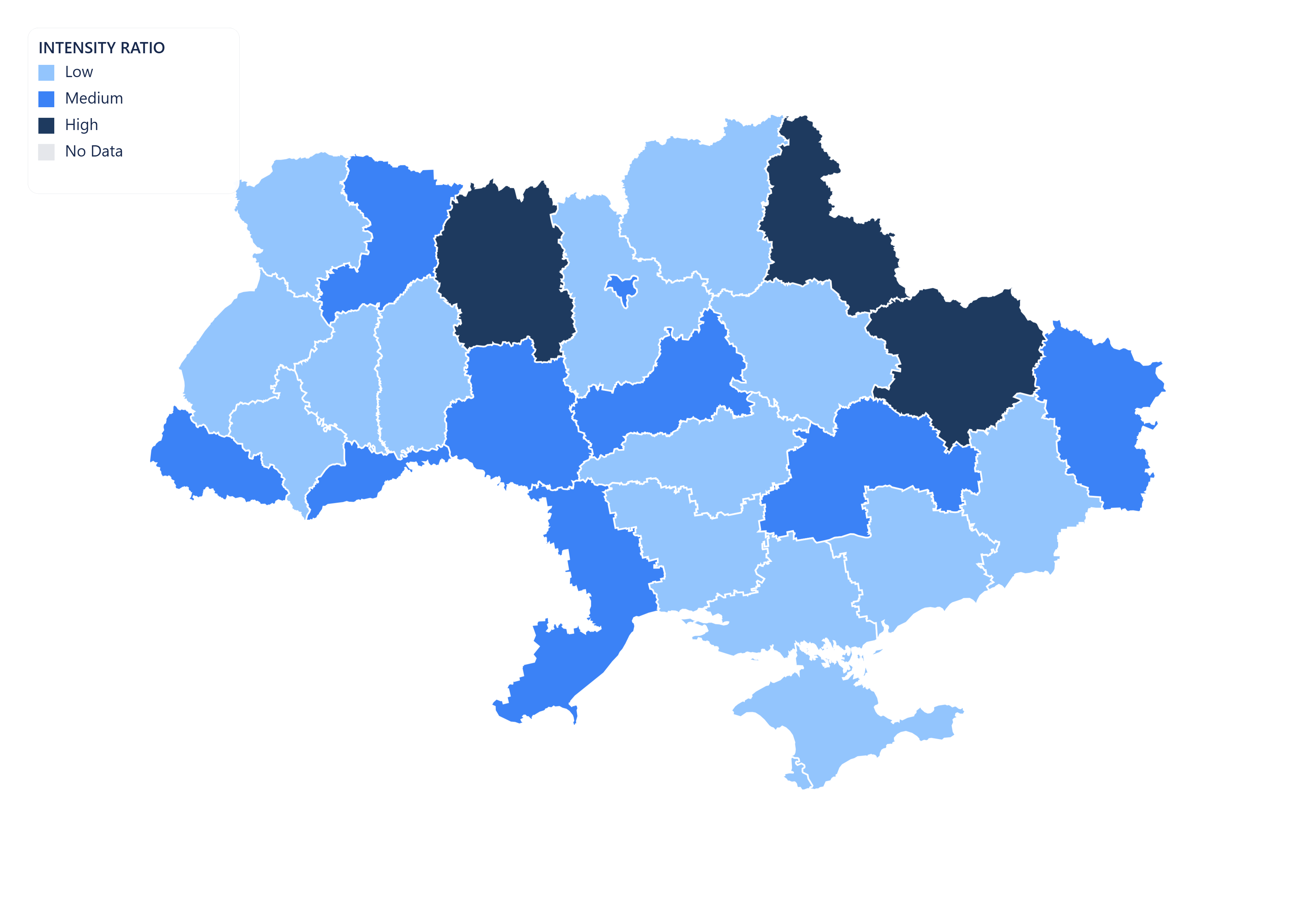 Ukraine choropleth map