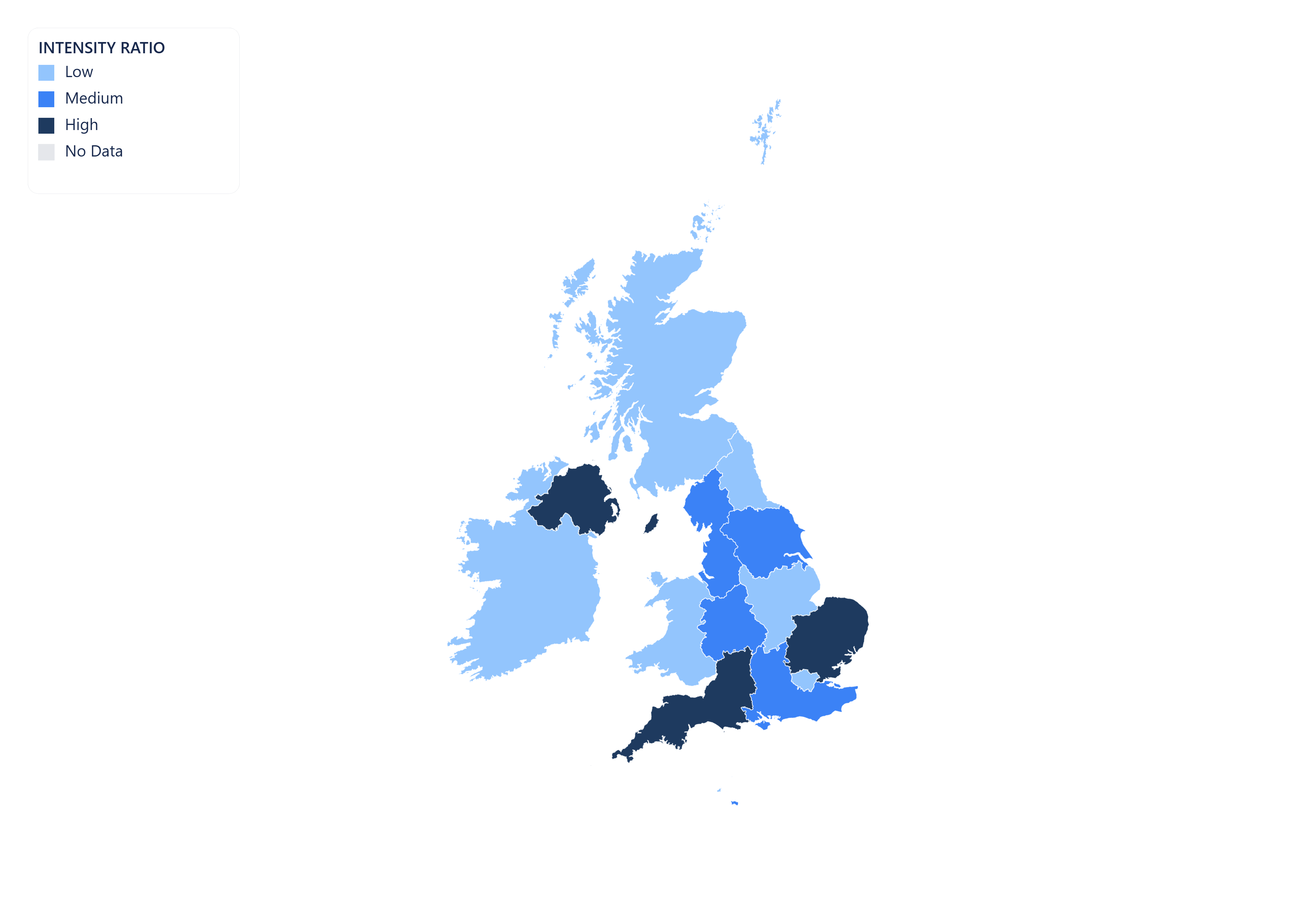 United Kingdom choropleth map