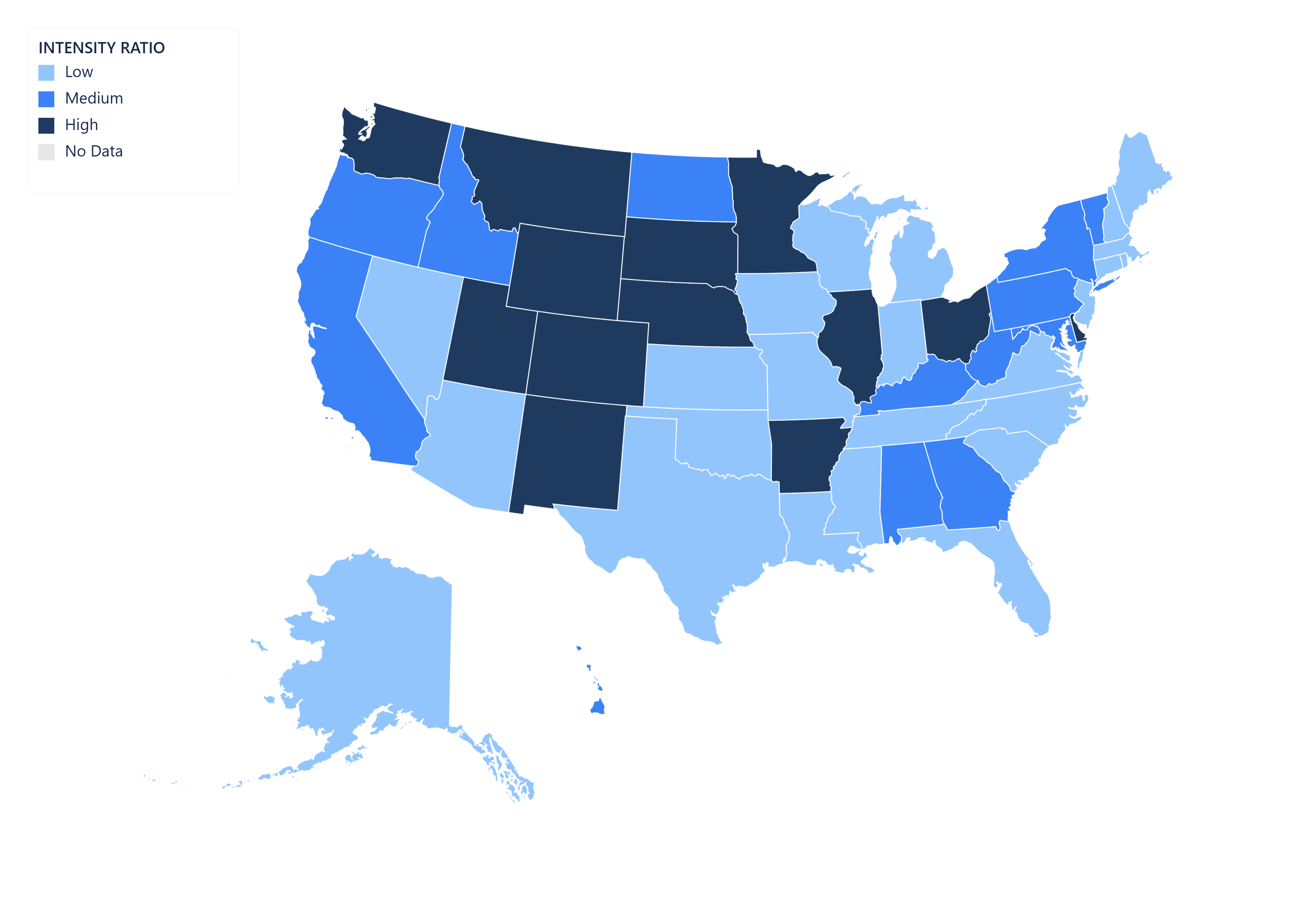 United States choropleth map