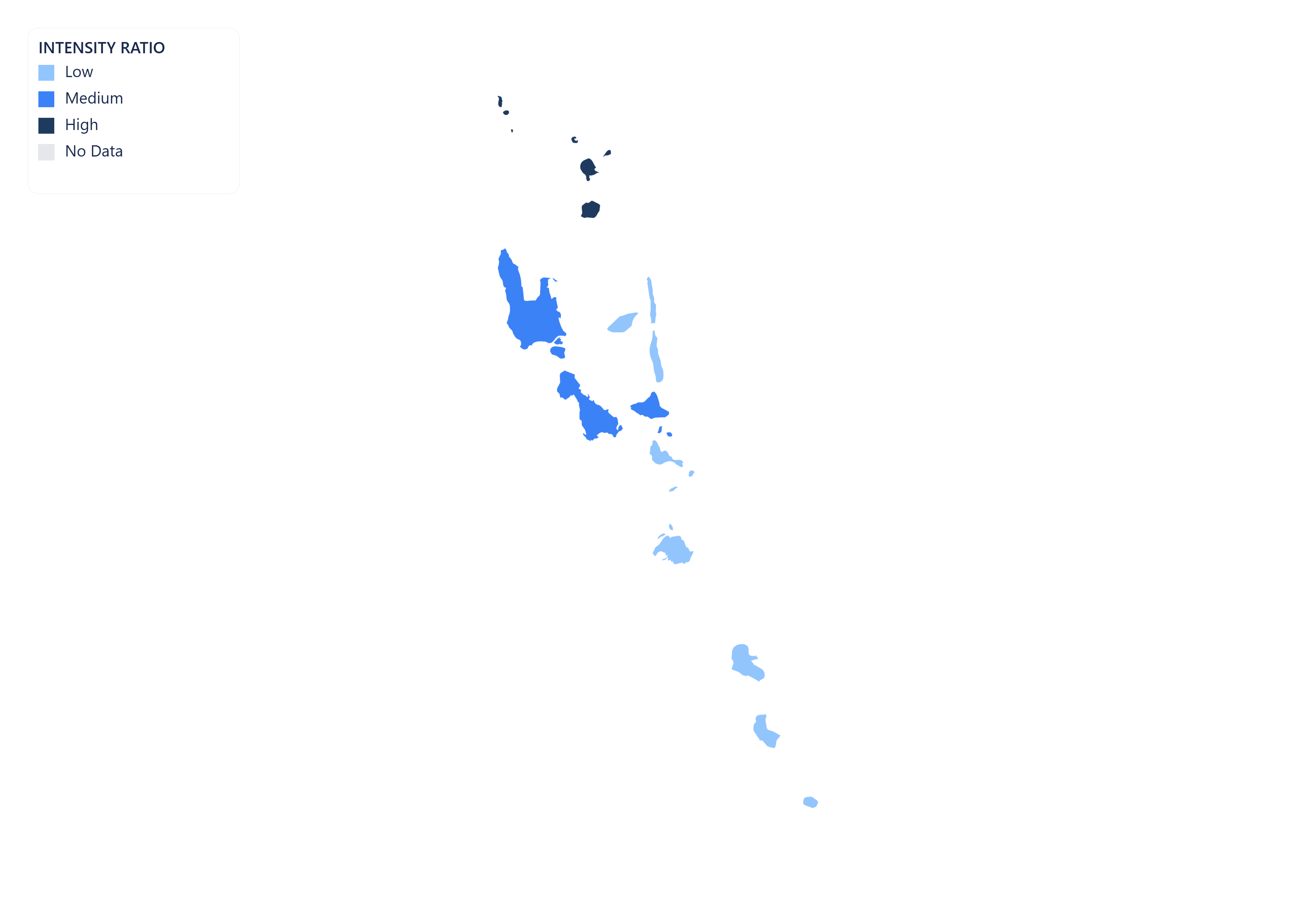 Vanuatu choropleth map