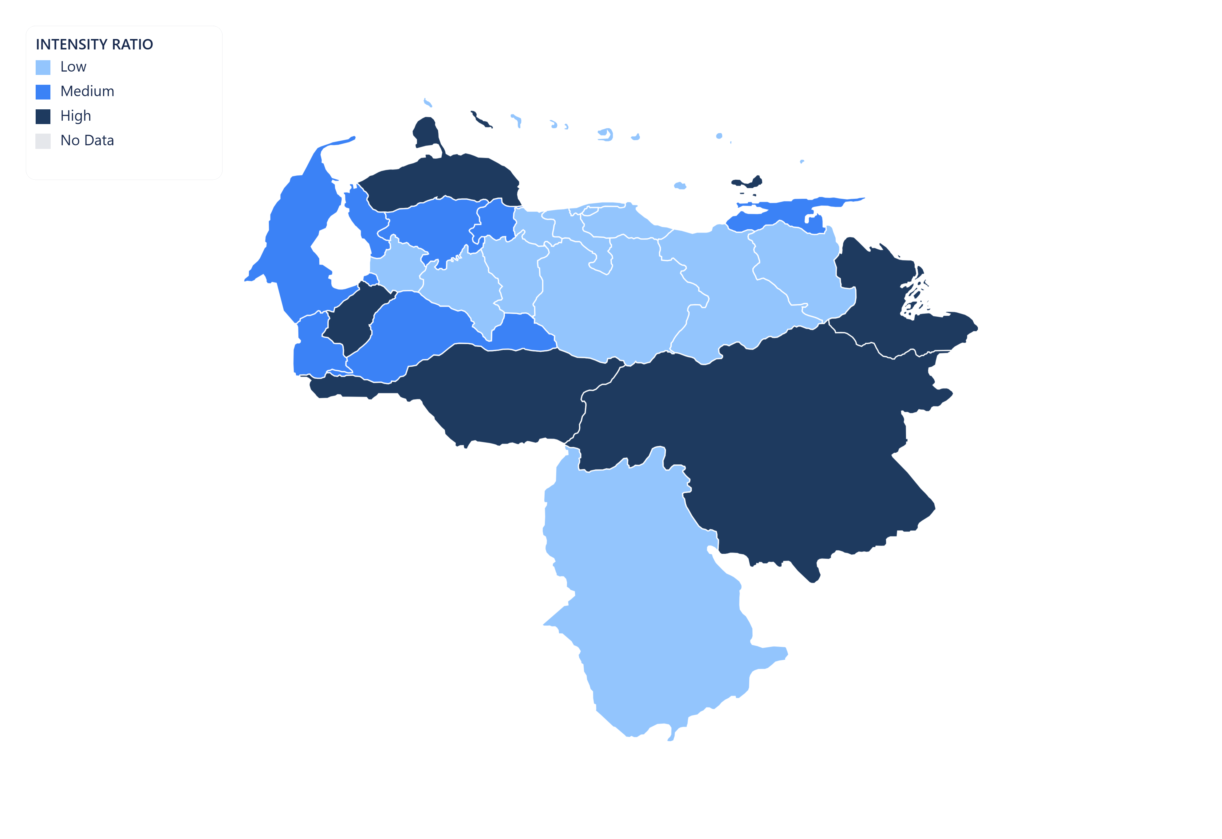 Venezuela choropleth map
