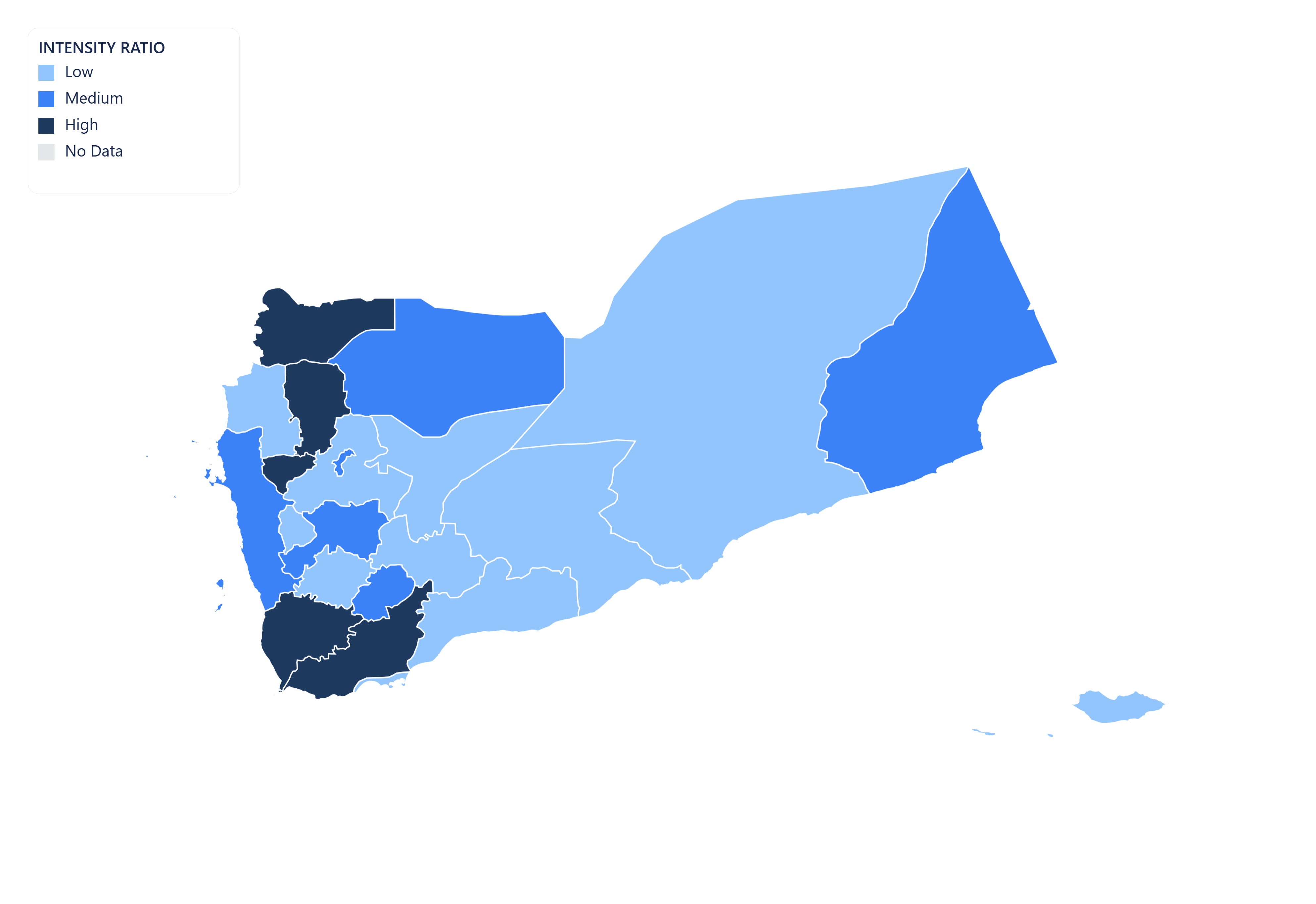 Yemen choropleth map